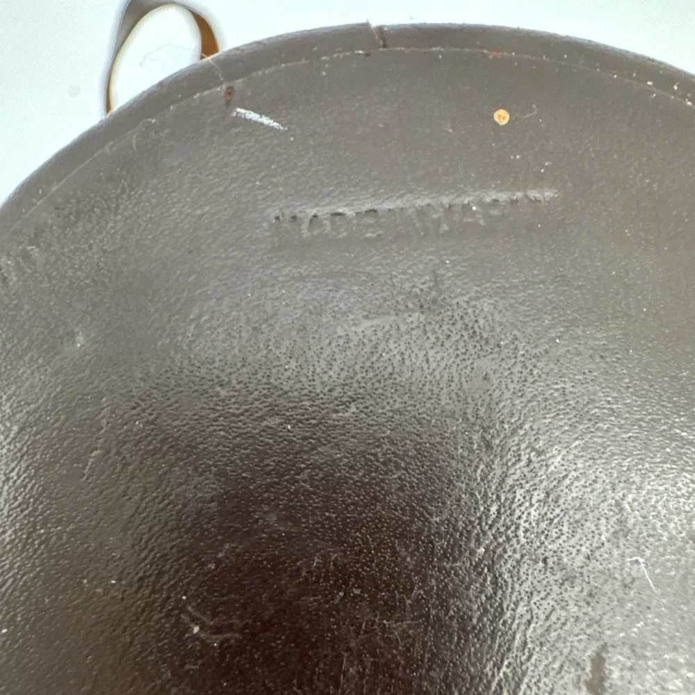 Unbranded Brown Leather Hard Lens Case 3.5 X 7
